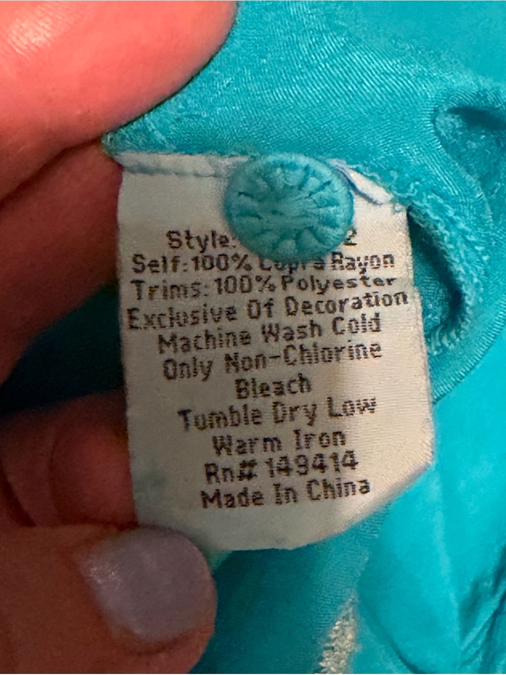 Johnny Was Turquoise Floral Embroidered Tunic Top - Picture 12 of 14